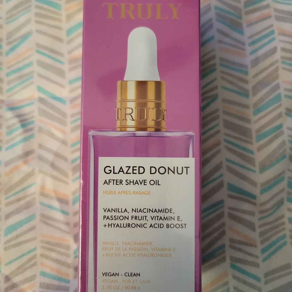 TRULY Glazed Donut After Shave Oil! BN Unopened Factory Sealed 3.1FL  90ML